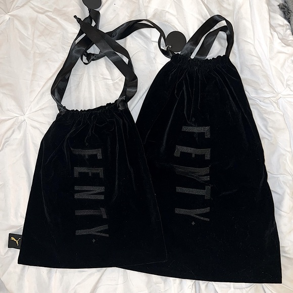 Puma Handbags - 2 Puma Fenty Black Velvet Drawstring Bags